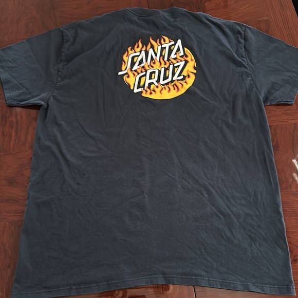 Santa Cruz Skateboards Men’s Blaze Short Sleeve Tee, Navy Blue - Picture 7 of 11